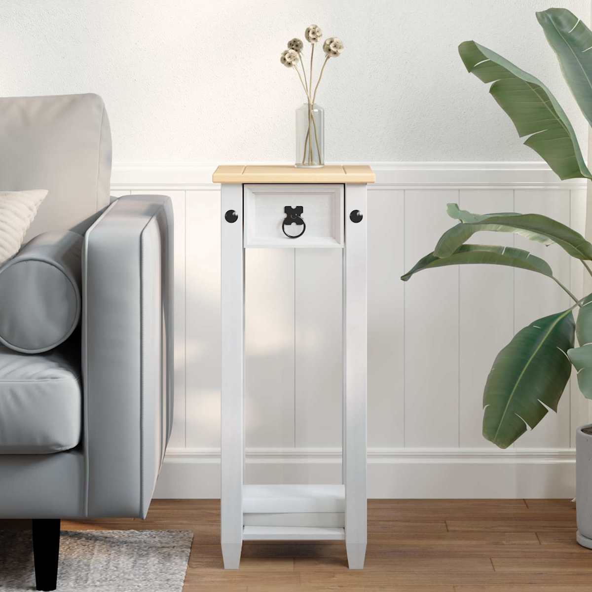 Planteholder 30 x 30 x 73 cm Massivt fyrretræ