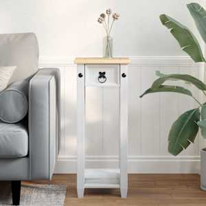 Stojalo za rastline Bela 30 x 30 x 73 cm Masivno borovo les