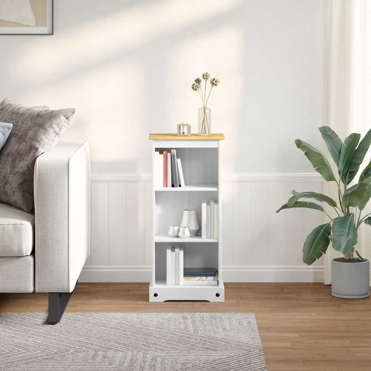 Bogreol 46 x 29 x 100 cm Massiv fyrretræ
