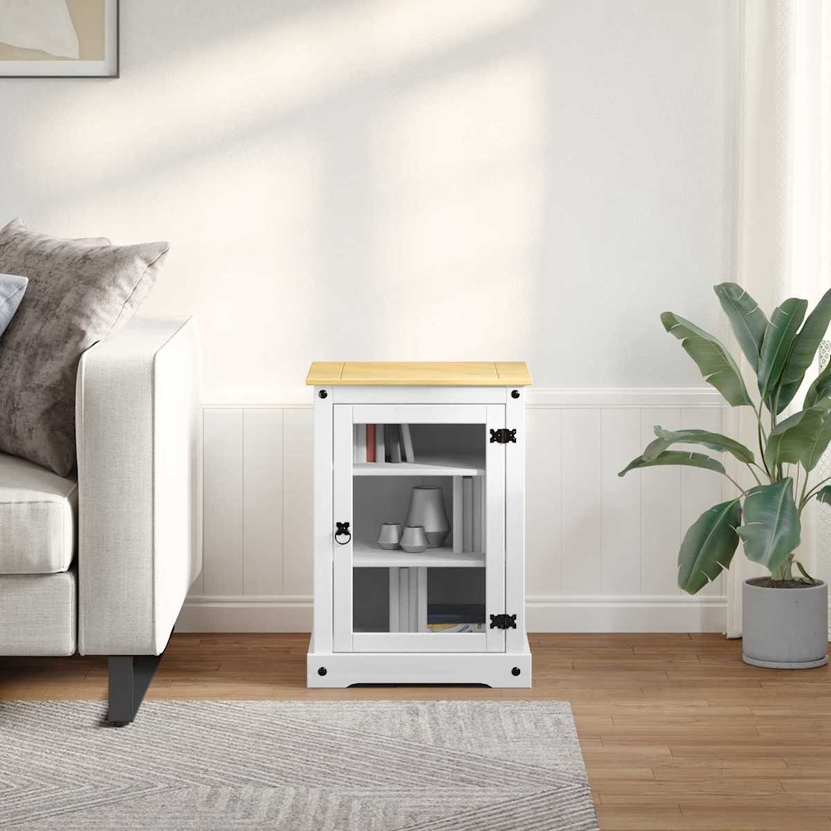 HiFi skab 60 x 50 x 82 cm Massiv fyrretræ