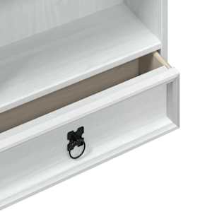 CD kabinet Bílá 52 x 17.5 x 103 cm Masivní borové dřevo - obrázek 7