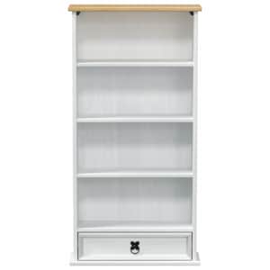 CD kabinet Bílá 52 x 17.5 x 103 cm Masivní borové dřevo - obrázek 4