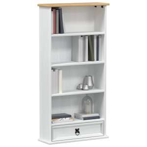 CD kabinet Bílá 52 x 17.5 x 103 cm Masivní borové dřevo - obrázek 3