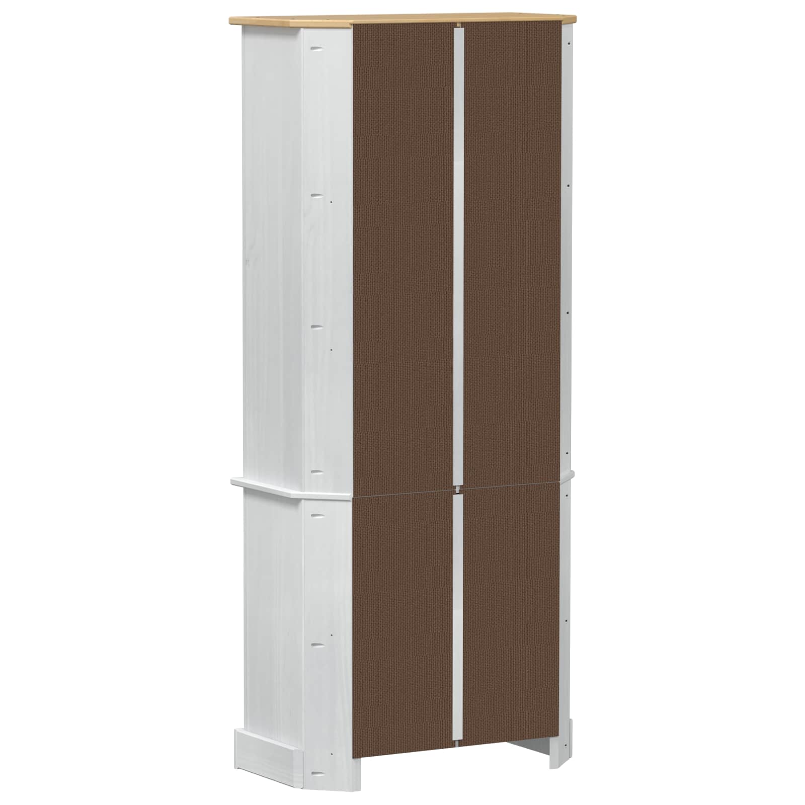 Hoge kast Wit 74 x 38 x 170 cm Massief grenenhout image 6