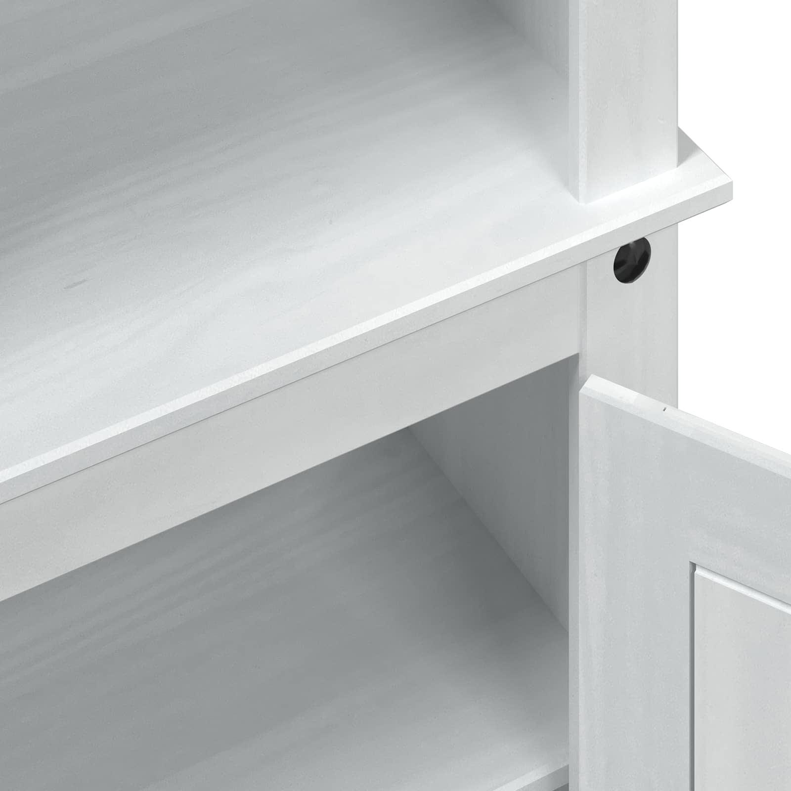 Omara za čevlje Bela 86 x 38.5 x 1080 cm Masivno borovo les - slika 7