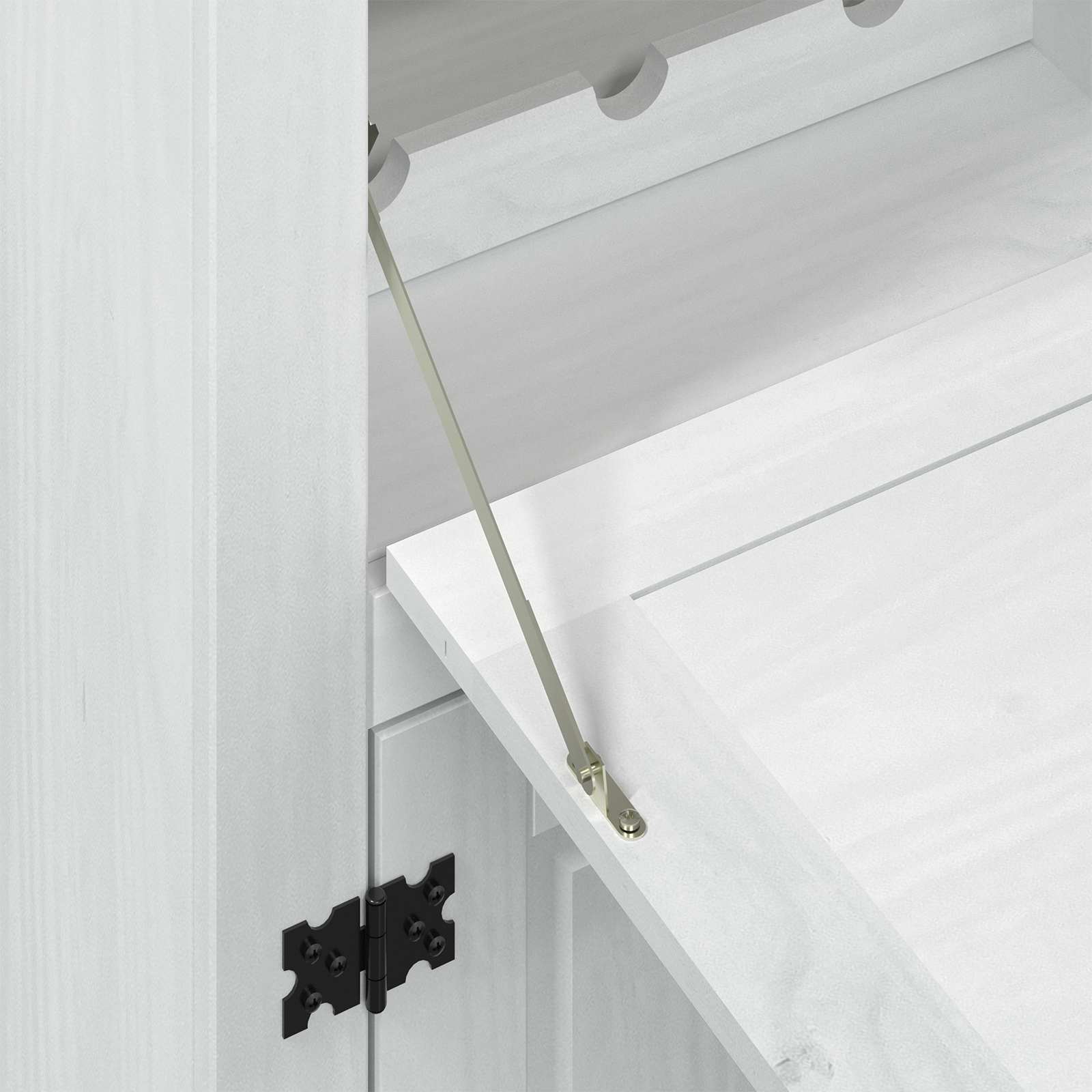 Wijnkast Wit 97 x 45 x 114 cm Massief grenenhout image 7