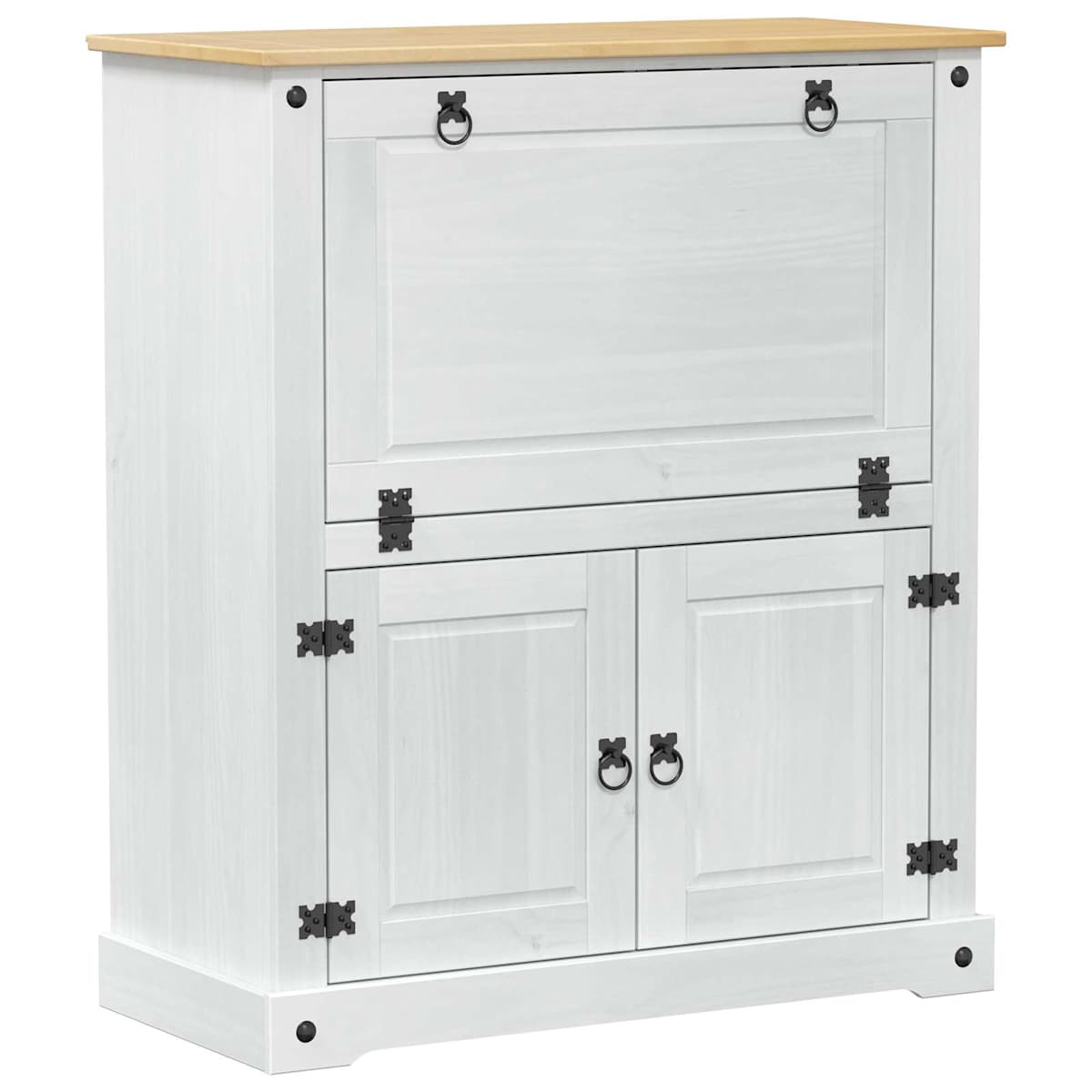 Vinskab 97 x 45 x 114 cm Massiv fyrretræ - Billede 2