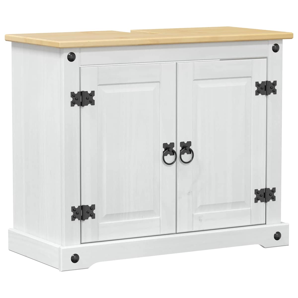 Vaskeskab 73 x 33 x 60 cm Massiv fyrretræ - Billede 2