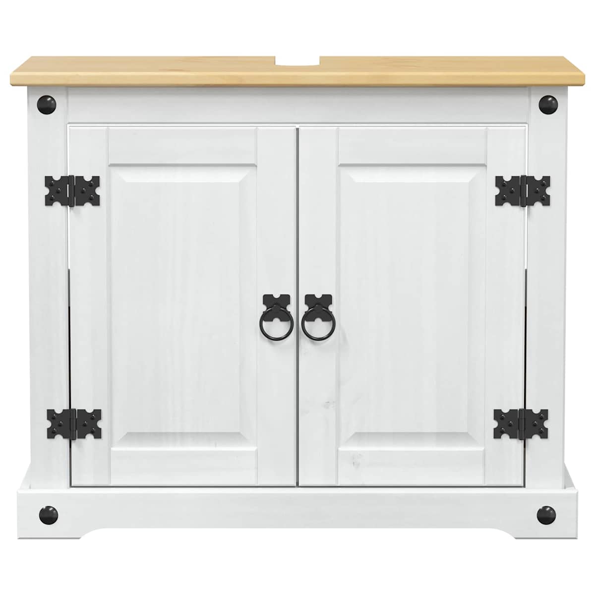 Vaskeskab 73 x 33 x 60 cm Massiv fyrretræ - Billede 4