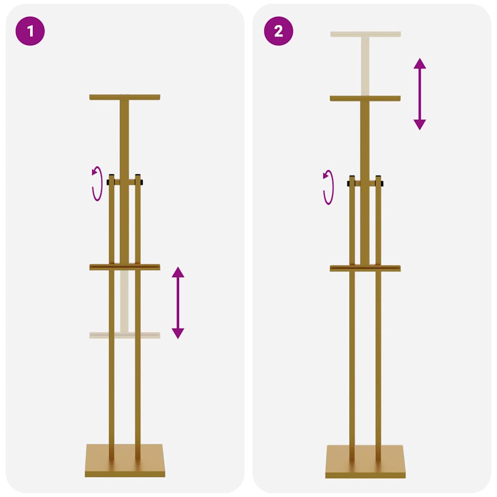 Kiállító Állvány Arany 26,5 x 26,5 x 127 cm Acél