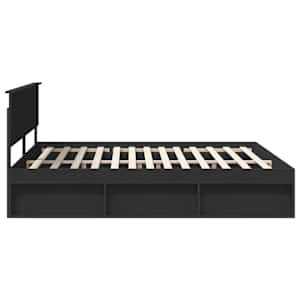 Rám postele s čelo Černá 200 x 200 cm Kompozitní dřevo - obrázek 8