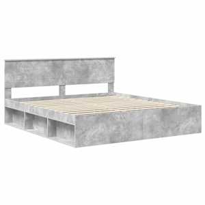 Rám postele s čelo Beton 200 x 200 cm Kompozitní dřevo - obrázek 4