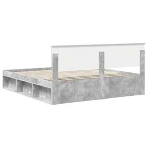 Rám postele s čelo Beton 200 x 200 cm Kompozitní dřevo - obrázek 9