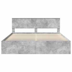 Rám postele s čelo Beton 200 x 200 cm Kompozitní dřevo - obrázek 7