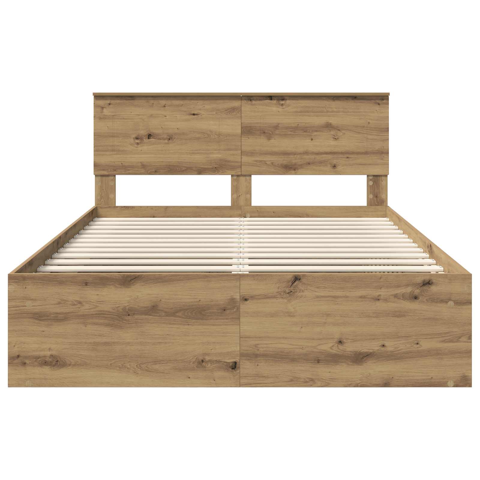 Bedframe Ambachtelijk eiken 140 x 200 cm Bewerkt hout | luizaXL | Dé meubelwinkel voor elk interieur Bedframe Ambachtelijk eiken 140 x 200 cm Bewerkt hout - Afbeelding 7