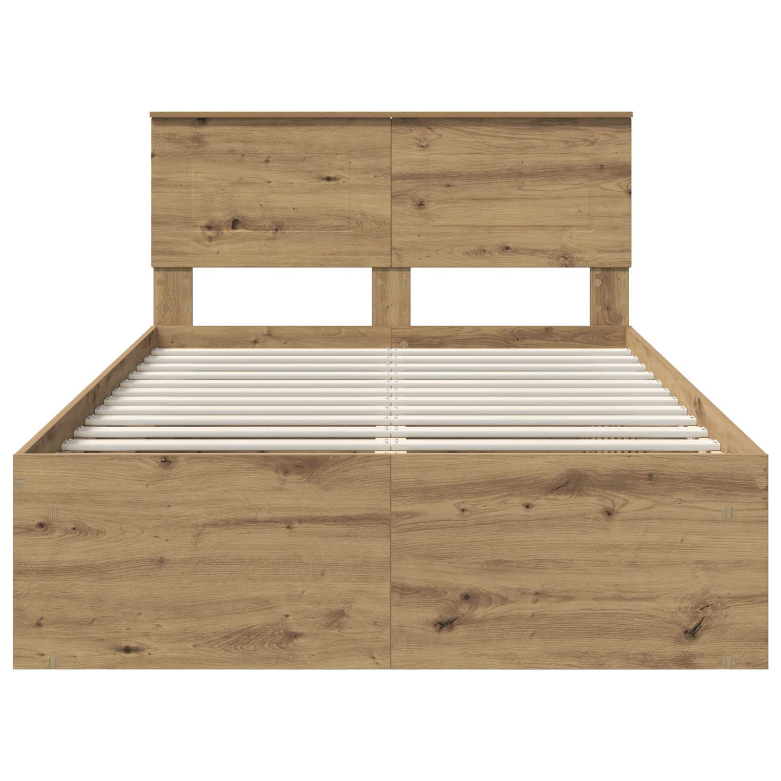 Bedframe Ambachtelijk eiken 135 x 190 cm Bewerkt hout | luizaXL | Dé meubelwinkel voor elk interieur Bedframe Ambachtelijk eiken 135 x 190 cm Bewerkt hout - Afbeelding 7