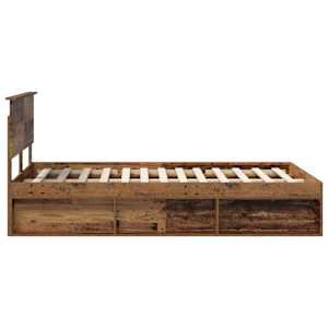 Rám postele s čelo Staré dřevo 120 x 190 cm Kompozitní dřevo - obrázek 8