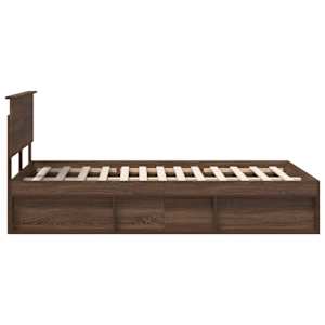 Rám postele s čelo Hnědý dub 120 x 200 cm Kompozitní dřevo - obrázek 8