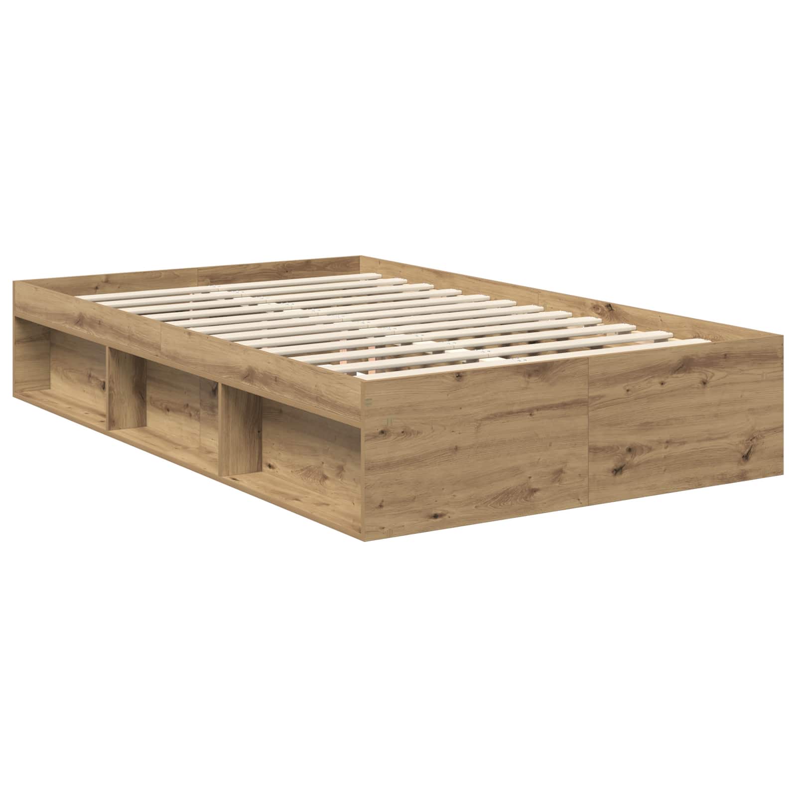 Bedframe Ambachtelijk eiken 120 x 200 cm Bewerkt hout | luizaXL | Dé meubelwinkel voor elk interieur Bedframe Ambachtelijk eiken 120 x 200 cm Bewerkt hout - Afbeelding 5