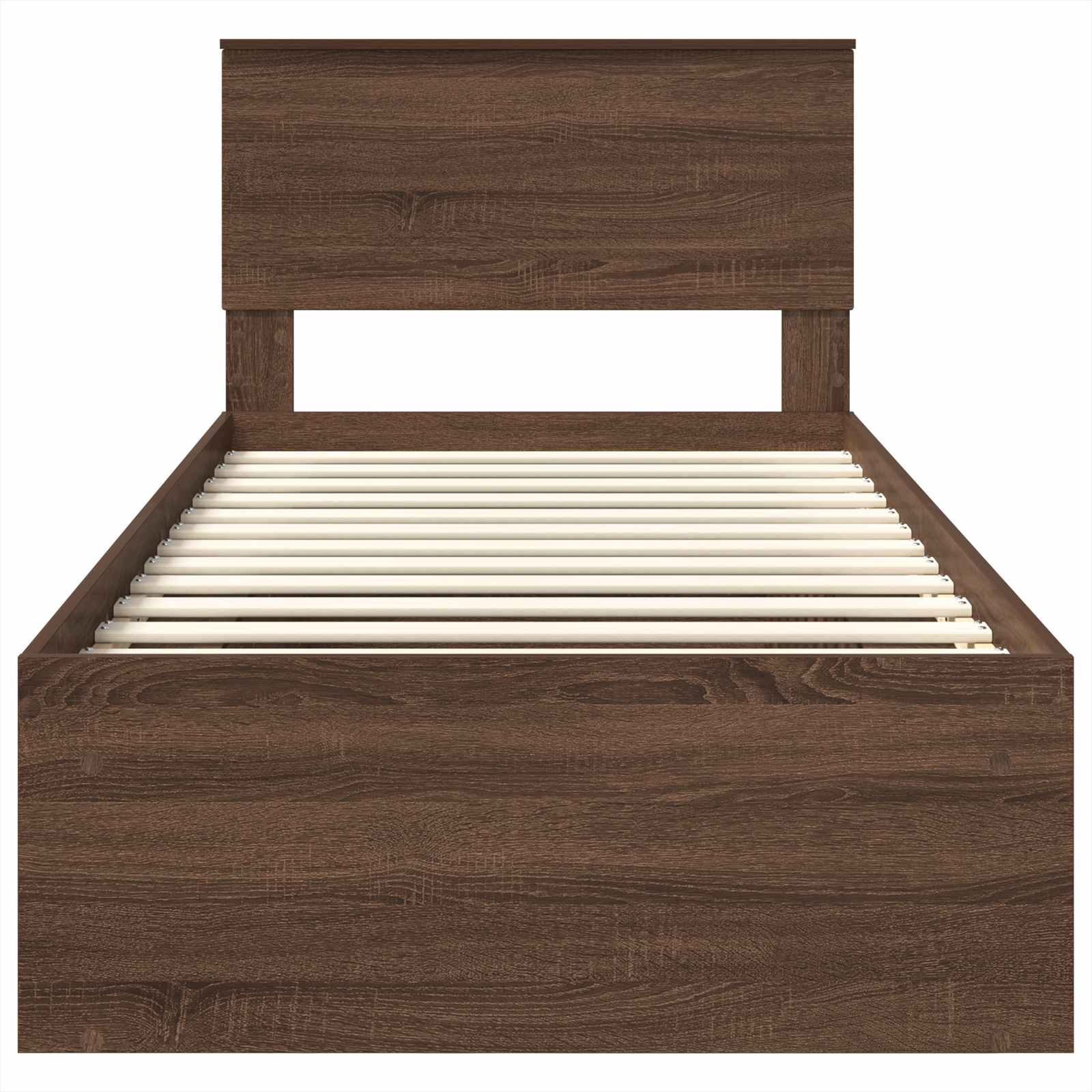 Voodi raam peaga Pruun tamme 100 x 200 cm Tehispuit 30 Kõik vajalik sinu aeda ja koju! Voodi raam peaga Pruun tamme 100 x 200 cm Tehispuit - Image 7