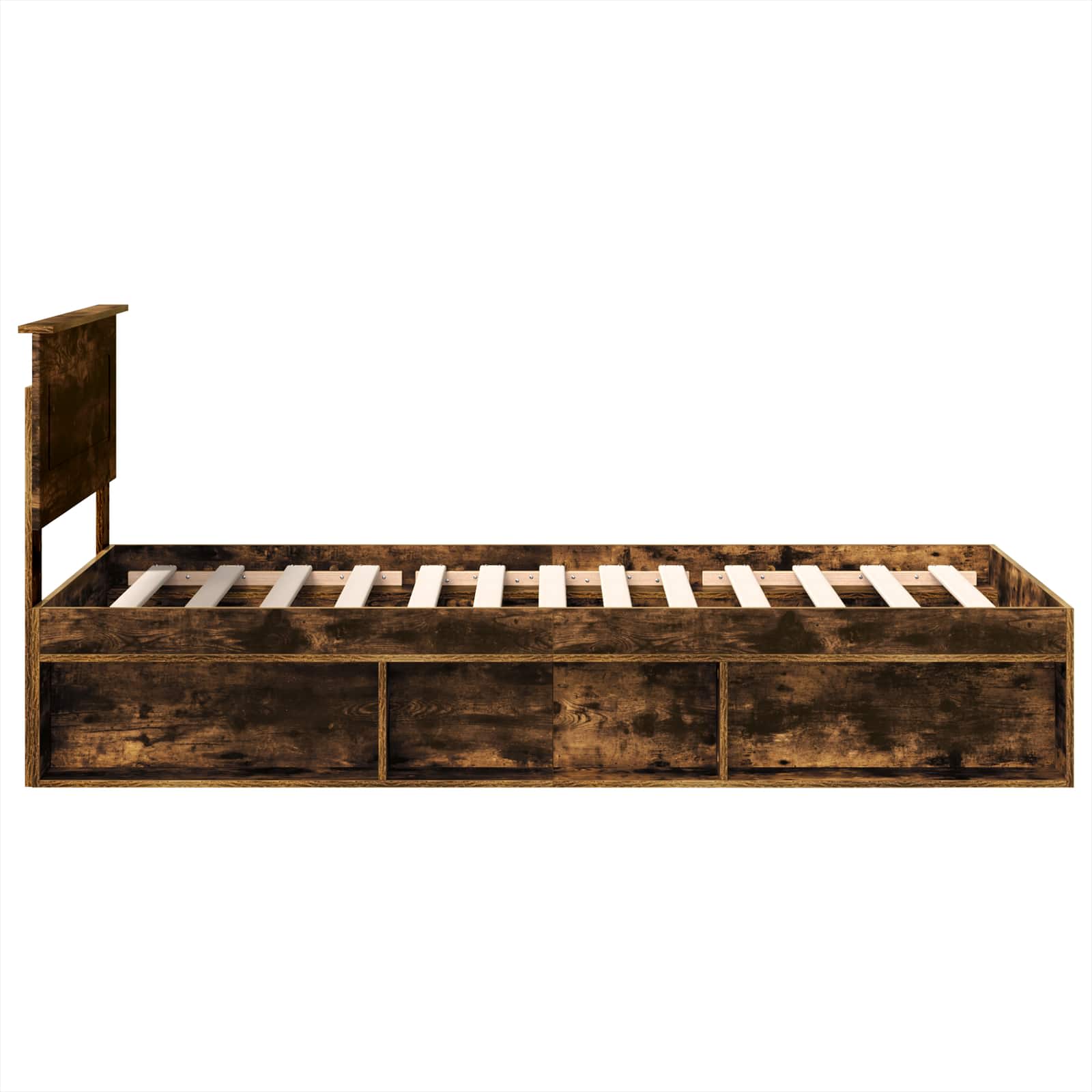 Voodi raam peaga Suitsetatud tamm 90 x 190 cm Tehispuit 8 Kõik vajalik sinu aeda ja koju! Voodi raam peaga Suitsetatud tamm 90 x 190 cm Tehispuit - Image 8