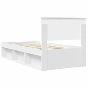 Rám postele s čelo Bílá 90 x 200 cm Kompozitní dřevo - obrázek 9