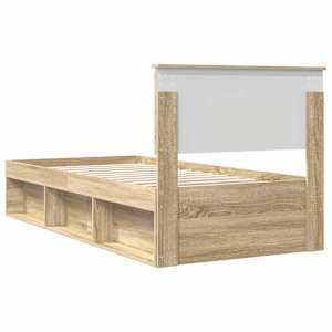 Rám postele s čelo Sonoma dub 75 x 190 cm Kompozitní dřevo - obrázek 9
