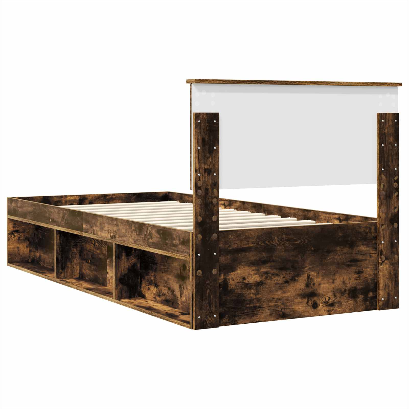 Voodi raam peaga Suitsetatud tamm 75 x 190 cm Tehispuit 9 Kõik vajalik sinu aeda ja koju! Voodi raam peaga Suitsetatud tamm 75 x 190 cm Tehispuit - Image 9