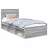 vidaXL Voodi raam peaga Hall Sonoma 75 x 190 cm Tehispuit