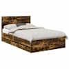 vidaXL Voodi raam sahtliga Suitsetatud tamm 135 x 190 cm Inseneripuit
