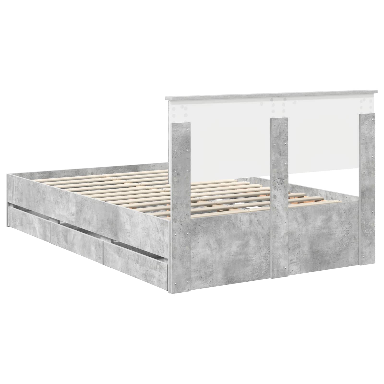 Voodi raam sahtliga peaga Betoonhall 120 x 190 cm Inseneripuit 217 Kõik vajalik sinu aeda ja koju! Voodi raam sahtliga peaga Betoonhall 120 x 190 cm Inseneripuit - Image 10