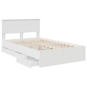 Rám postele se zásuvkou Bílá 120 x 200 cm Inženýrské dřevo - obrázek 5