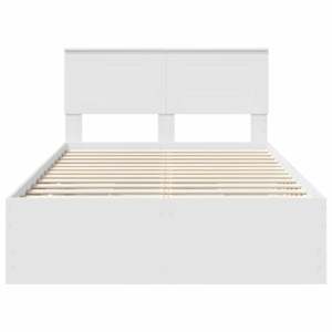 Rám postele se zásuvkou Bílá 120 x 200 cm Inženýrské dřevo - obrázek 8