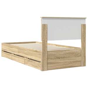 Rám postele se zásuvkou Sonoma dub 90 x 190 cm Inženýrské dřevo - obrázek 10