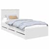vidaXL Voodi raam sahtliga peaga Valge 90 x 200 cm Inseneripuit