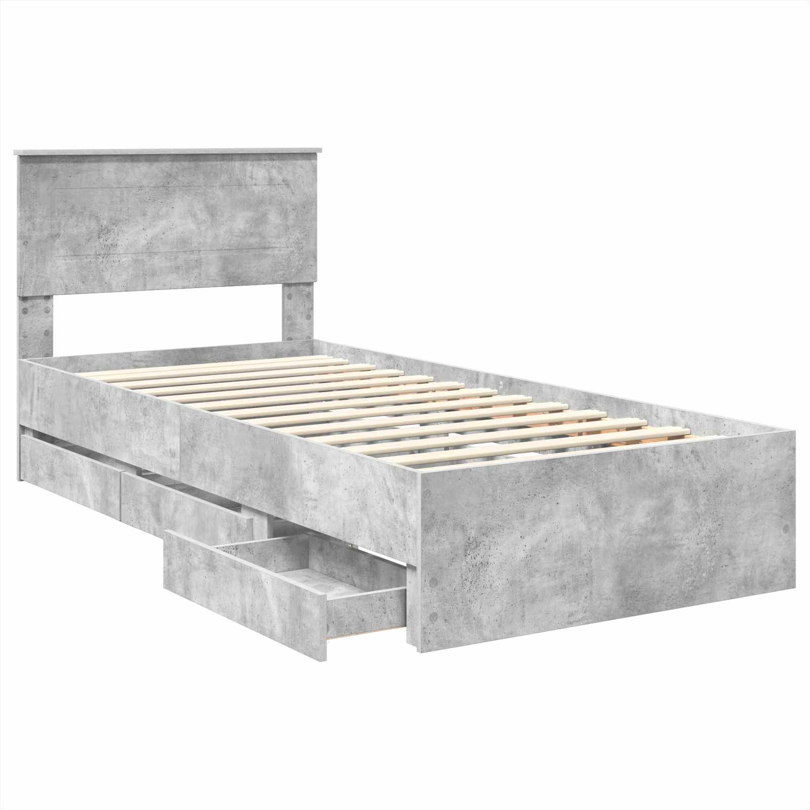 Voodi raam sahtliga peaga Betoonhall 90 x 200 cm Inseneripuit 189 Kõik vajalik sinu aeda ja koju! Voodi raam sahtliga peaga Betoonhall 90 x 200 cm Inseneripuit - Image 5