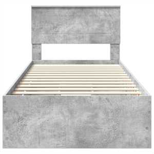 Rám postele s čelo Betonově šedá 90 x 200 cm Inženýrské dřevo - obrázek 8