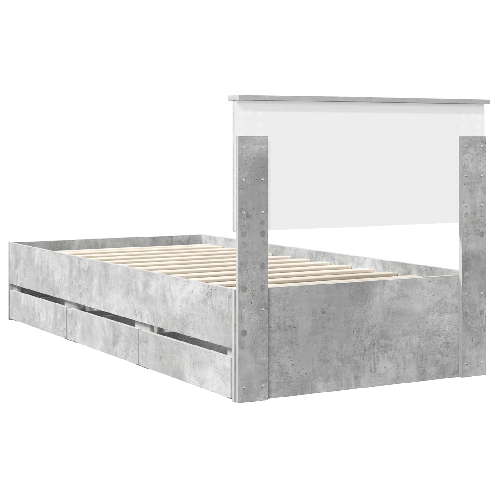 Voodi raam sahtliga peaga Betoonhall 75 x 190 cm Inseneripuit 194 Kõik vajalik sinu aeda ja koju! Voodi raam sahtliga peaga Betoonhall 75 x 190 cm Inseneripuit - Image 10