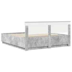 Rám postele s čelo Betonově šedá 200 x 200 cm kompozitní dřevo - obrázek 10