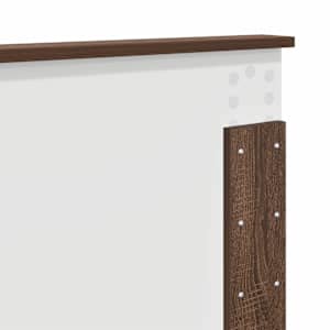 Rám postele s čelo Hnědý dub 200 x 200 cm kompozitní dřevo - obrázek 12