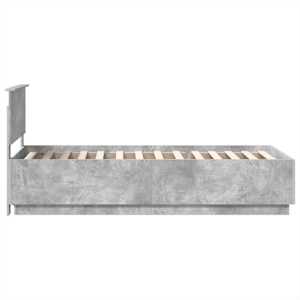 Rám postele s čelo Betonově šedá 90 x 200 cm kompozitní dřevo - obrázek 9