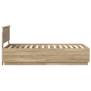 Rám postele s čelo Sonoma dub 70 x 190 cm kompozitní dřevo - obrázek 9