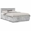 vidaXL Voodi raam peaga Betoonhall 140 x 190 cm Tehispuit