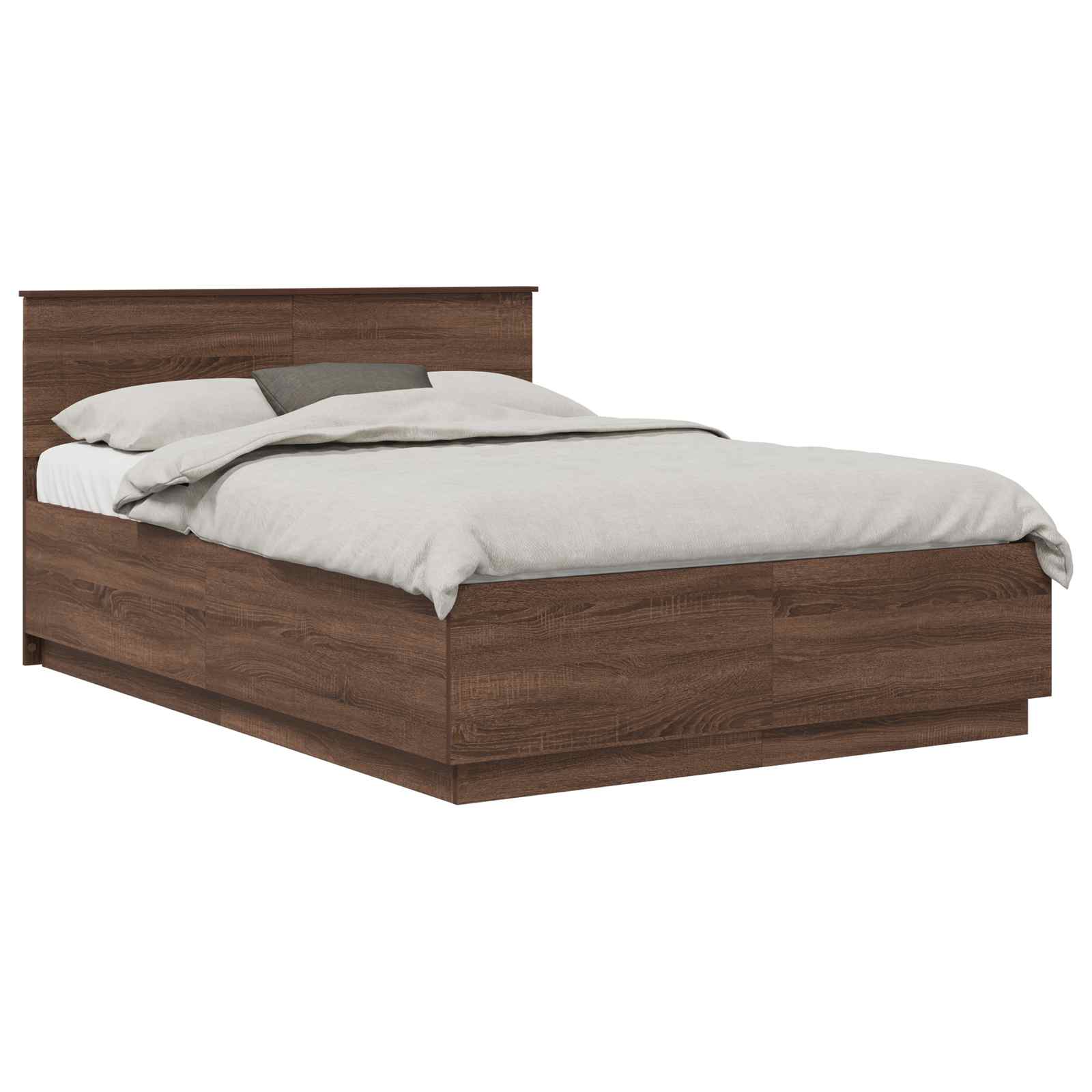 Voodi raam peaga Pruun tamme 140 x 190 cm Tehispuit 2 Kõik vajalik sinu aeda ja koju! Voodi raam peaga Pruun tamme 140 x 190 cm Tehispuit - Image 2