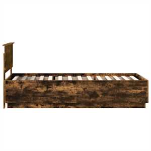 Rám postele s čelo Kouřový dub 90 x 190 cm kompozitní dřevo - obrázek 8