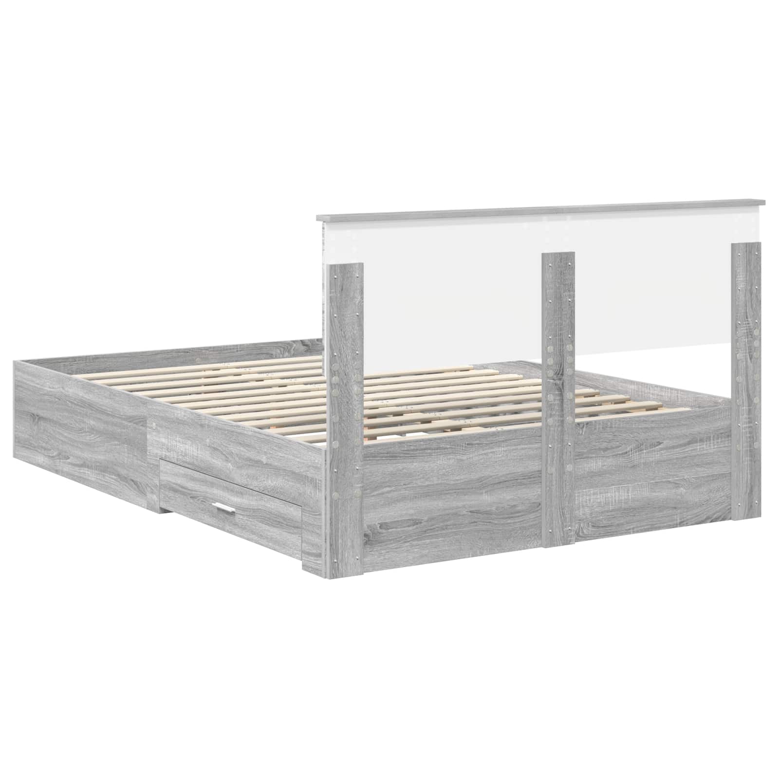 Sengestamme med skuff Grå Sonoma 160 x 200 cm Konstruert tre - Bilde 10