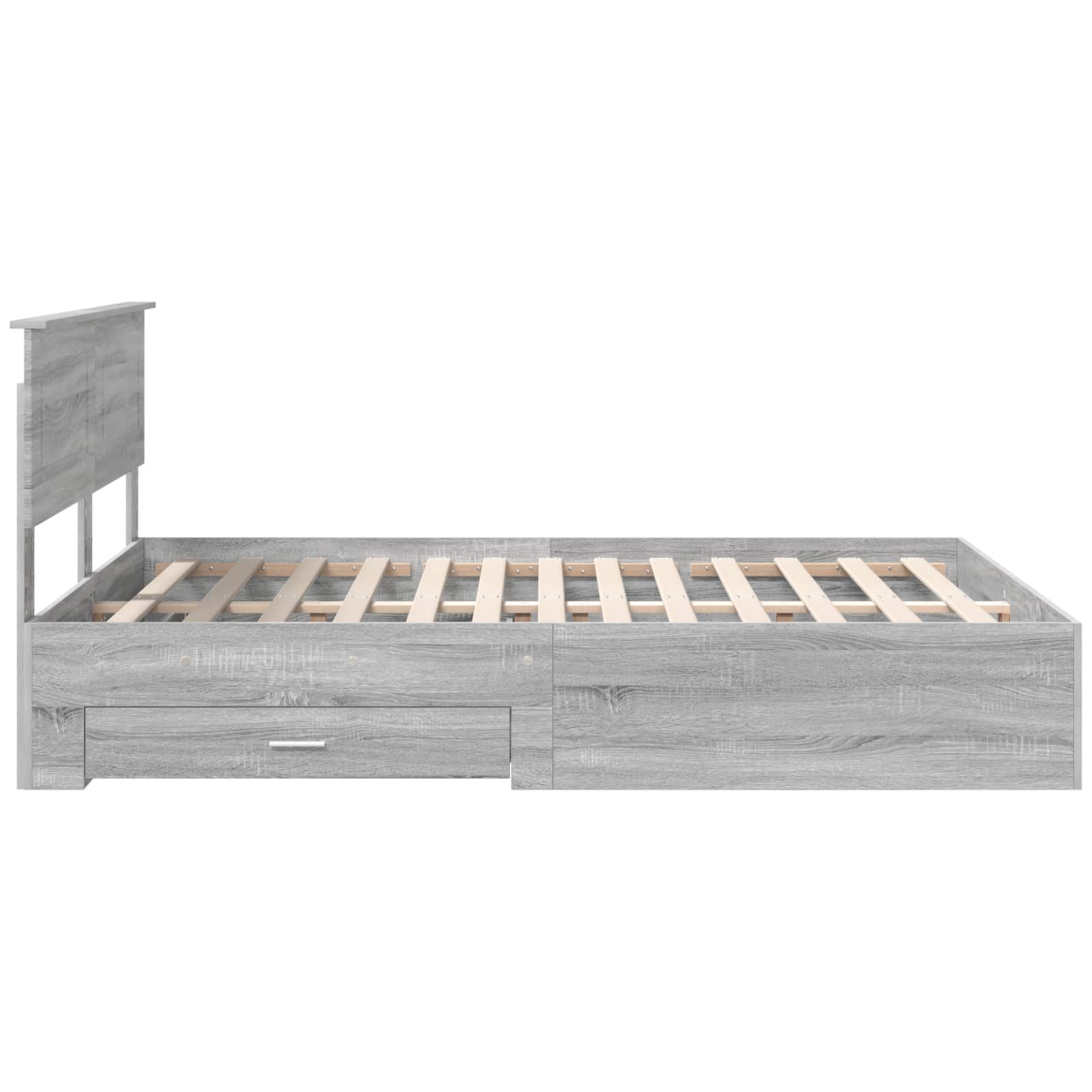 Sengestamme med skuff Grå Sonoma 160 x 200 cm Konstruert tre - Bilde 9
