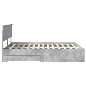Rám postele s čelo Betonově šedá 150 x 200 cm kompozitní dřevo - obrázek 9