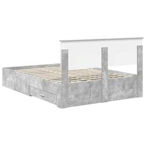 Rám postele s čelo Betonově šedá 140 x 200 cm kompozitní dřevo - obrázek 10