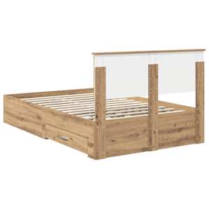 Rám postele s čelo Artisanový dub 135 x 190 cm kompozitní dřevo - obrázek 10
